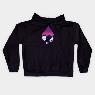 Diamond Sunset Cat Kids Hoodie